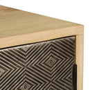vidaXL tömör mangófa tálalószekrény 120 x 30 x 75 cm