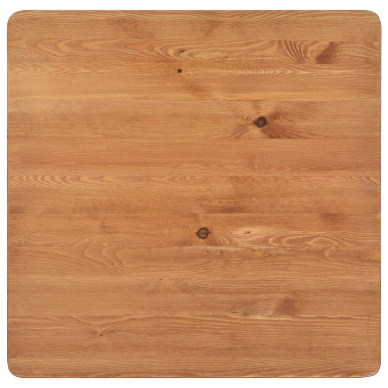 vidaXL fekete tömör fenyőfa és acél bárasztal 60 x 60 x 108 cm