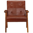 vidaXL barna valódi bőr karosszék