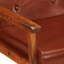 vidaXL barna valódi bőr karosszék