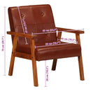 vidaXL barna valódi bőr karosszék