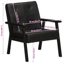 vidaXL fekete valódi bőr karosszék