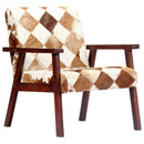 vidaXL barna-fehér valódi kecskebőr karosszék