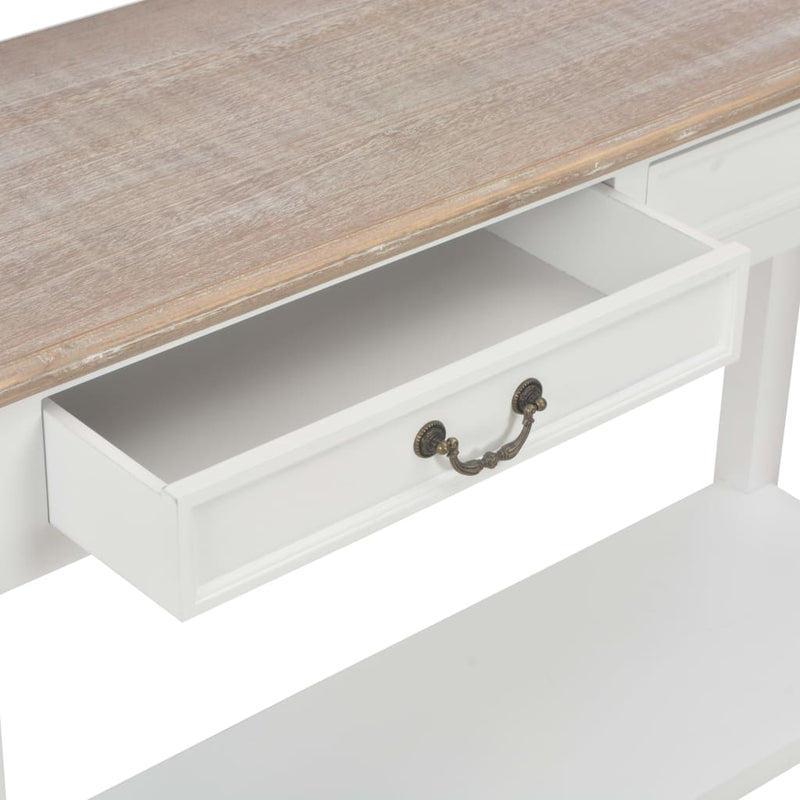 vidaXL fehér fa tálalóasztal 110 x 35 x 80 cm
