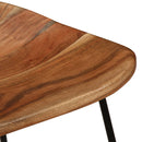 vidaXL 2 db tömör akácfa bárszék