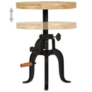 vidaXL tömör mangófa és öntöttvas kisasztal 45 x (45-62) cm