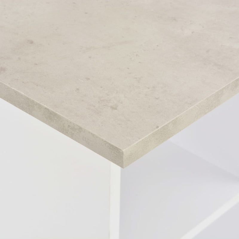 vidaXL fehér és betonszürke bárasztal 60 x 60 x 110 cm