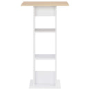 vidaXL fehér és sonoma tölgy színű bárasztal 60 x 60 x 110 cm