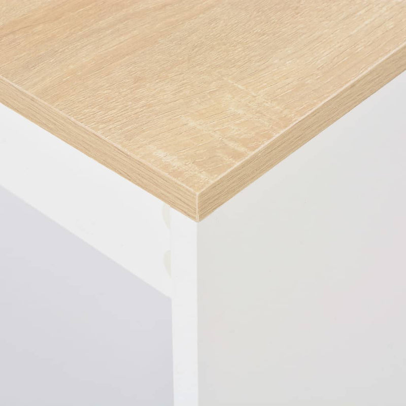 vidaXL fehér bárasztal polccal 110 x 50 x 103 cm