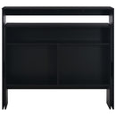 vidaXL fekete bárasztal 2 asztallappal 130 x 40 x 120 cm