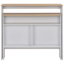 vidaXL fehér és tölgyszínű bárasztal 2 asztallappal 130 x 40 x 120 cm