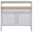 vidaXL fehér és tölgyszínű bárasztal 2 asztallappal 130 x 40 x 120 cm