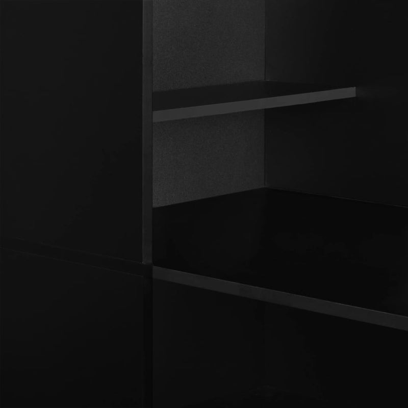 vidaXL fekete bárasztal szekrénnyel 115 x 59 x 200 cm