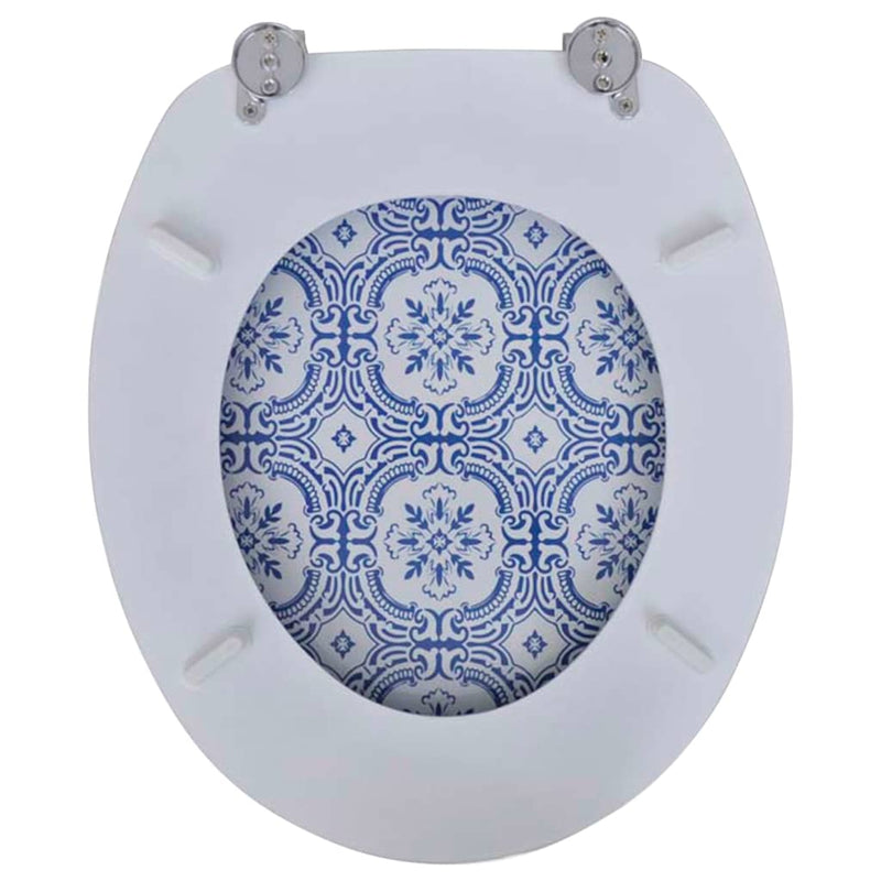 vidaXL 2 db porcelán mintájú MDF WC ülőke