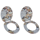 vidaXL 2 db kavicsmintás MDF WC ülőke