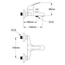 vidaXL 2 db zuhanycsaptelep