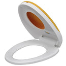 vidaXL 2 db fehér és sárga műanyag WC ülőke lassan csukódó fedéllel