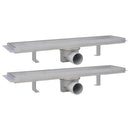 vidaXL 2db lineáris rozsdamentes acél zuhany lefolyó 530 x 140 mm