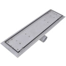 vidaXL 2db lineáris rozsdamentes acél zuhany lefolyó 530 x 140 mm