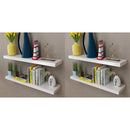 vidaXL 4 db fehér fali polc 80 cm