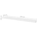 vidaXL 4 db fehér fali polc 120 cm
