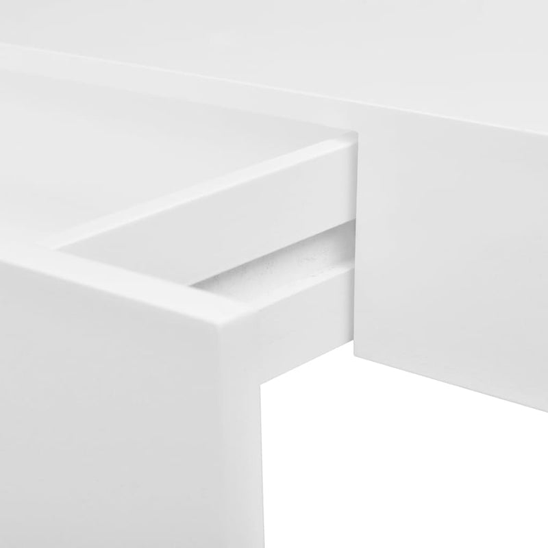vidaXL 2 db fehér lebegő fali polc fiókkal 48 cm