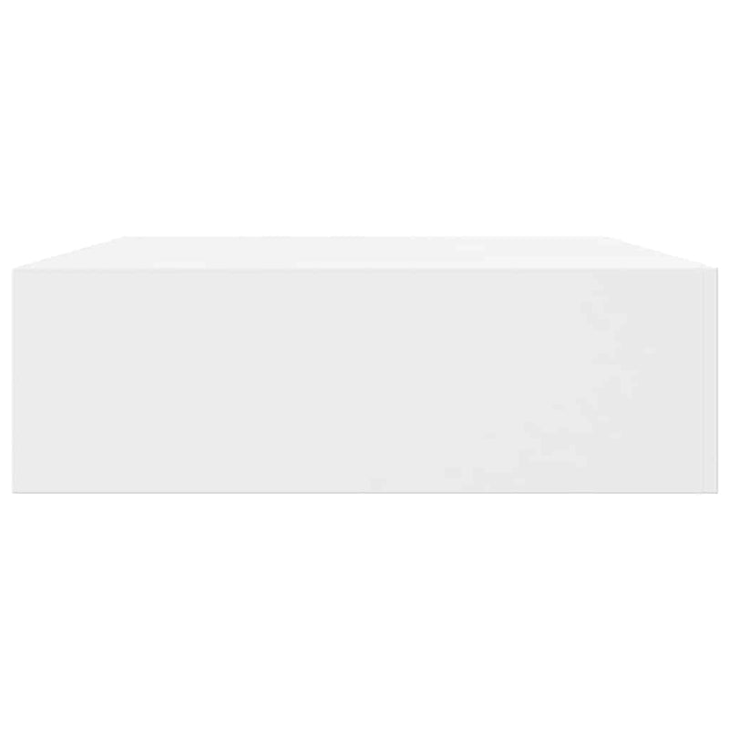 vidaXL 2 db fehér lebegő fali polc fiókkal 48 cm