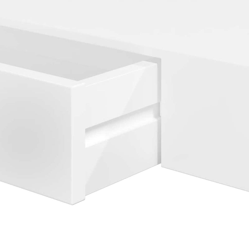 vidaXL 2 db fehér lebegő fali polc fiókkal 80 cm