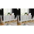 vidaXL 2 db fehér szerelt fa radiátorburkolat 172 cm