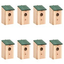 vidaXL 8 db fa madárház 12 x 12 x 22 cm