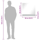 vidaXL edzett üveg falitükör polccal 60 x 60 cm