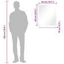 vidaXL edzett üveg falitükör polccal 50 x 60 cm