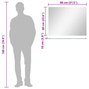 vidaXL edzett üveg falitükör polccal 80 x 60 cm