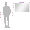 vidaXL edzett üveg falitükör polccal 100 x 60 cm