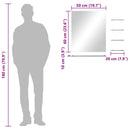 vidaXL ezüstszínű falitükör 5 polccal 50 x 60 cm