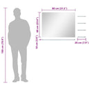 vidaXL ezüstszínű falitükör 5 polccal 80 x 60 cm