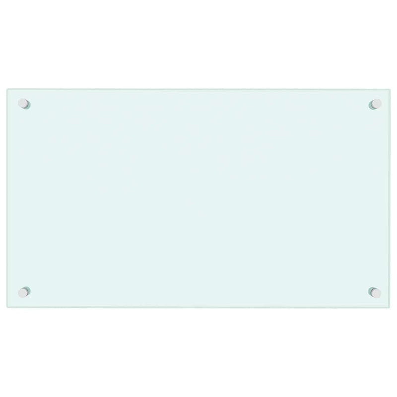 vidaXL fehér edzett üveg konyhai falburkoló 70 x 40 cm