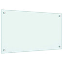 vidaXL fehér edzett üveg konyhai falburkoló 70 x 40 cm