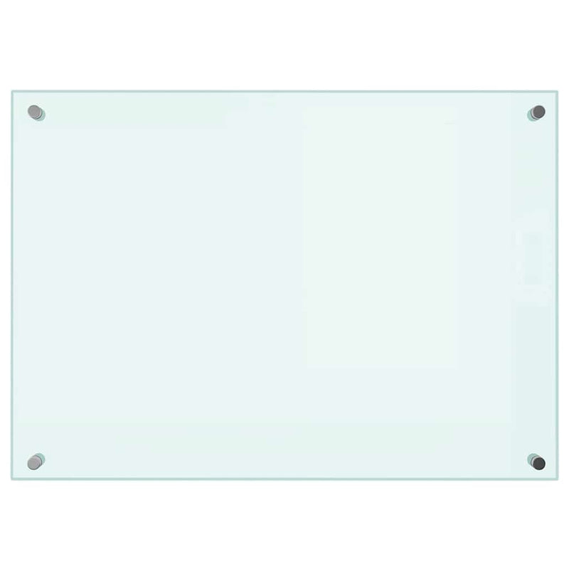 vidaXL fehér edzett üveg konyhai falburkoló 70 x 50 cm