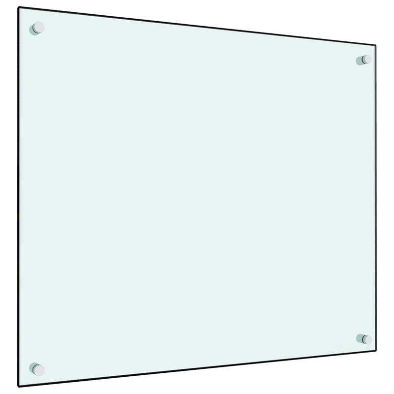 vidaXL fehér edzett üveg konyhai falburkoló 70 x 60 cm