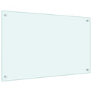 vidaXL fehér edzett üveg konyhai falburkoló 80 x 50 cm