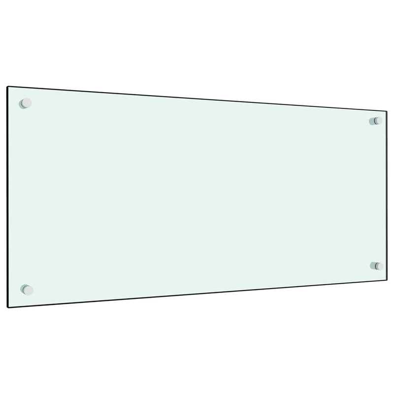 vidaXL fehér edzett üveg konyhai falburkoló 90 x 40 cm