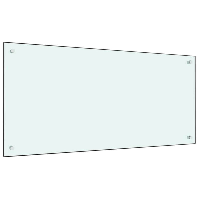 vidaXL fehér edzett üveg konyhai falburkoló 100 x 50 cm