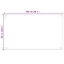 vidaXL fehér edzett üveg konyhai falburkoló 100 x 60 cm