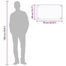 vidaXL átlátszó edzett üveg konyhai fröccsenésgátló 70 x 40 cm