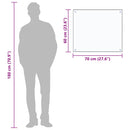 vidaXL átlátszó edzett üveg konyhai fröccsenésgátló 70 x 60 cm