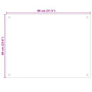 vidaXL átlátszó edzett üveg konyhai fröccsenésgátló 80 x 60 cm