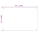 vidaXL átlátszó edzett üveg konyhai fröccsenésgátló 90 x 60 cm