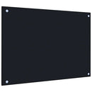 vidaXL fekete edzett üveg konyhai falburkoló 70 x 50 cm