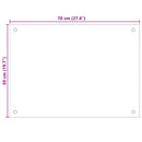 vidaXL fekete edzett üveg konyhai falburkoló 70 x 50 cm